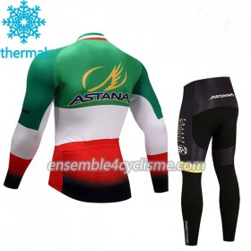 Tenue Maillot M/L + Collant 2017 Astana Pro Team Enfant Hiver Thermal Fleece N004